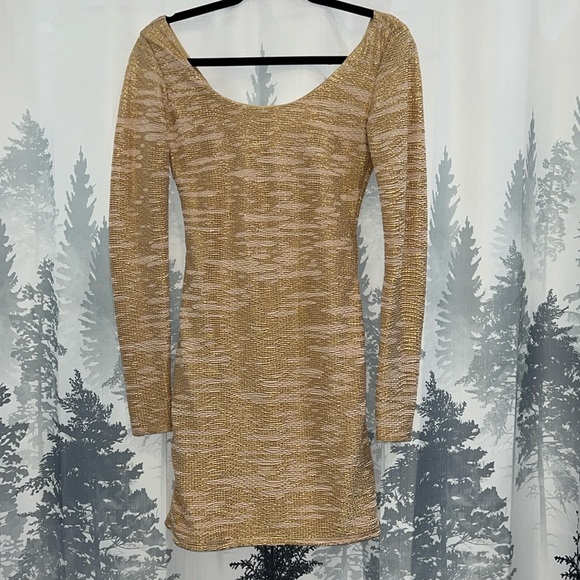 NWOT gold dress - Picture 1 of 4